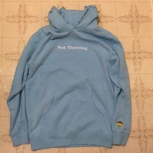 NEW Antonio Garza “not thriving” light blue hoodie